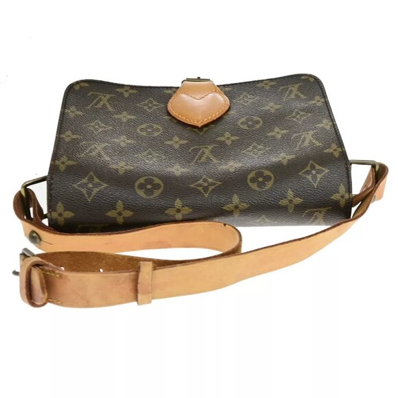 LOUIS VUITTON Cartouchiere MM Shoulder Bag Monogram Leather Brown M51253 32YF045 - Picture 12 of 16